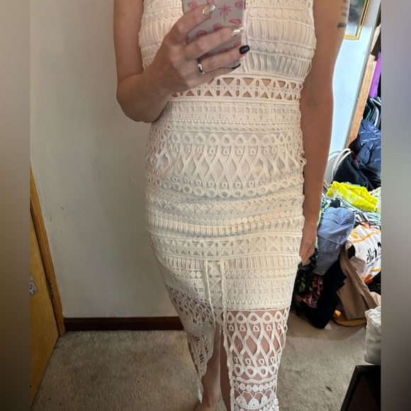 NWT Two Sisters Australia Scarlett White Lace Midi Dress - Picture 1 of 11